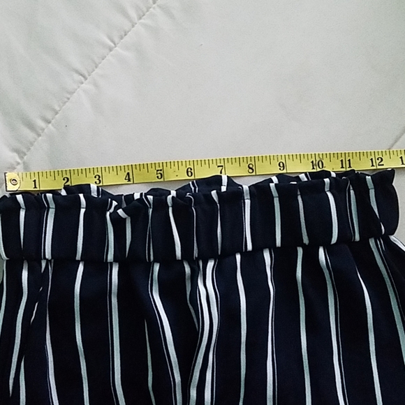 H&M high waist,navy blue & white striped pants NWT - Picture 7 of 7